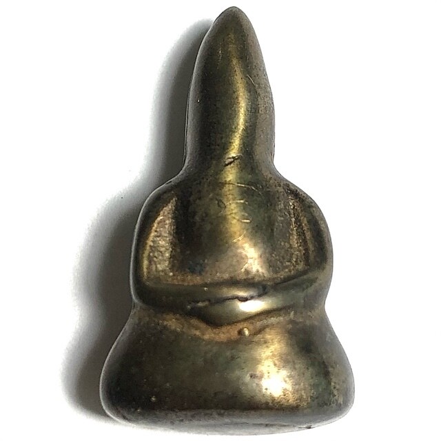 Pra Put See Tong Pla Hlai Gold-Green Lek Lai Buddha 2548 BE Hand Inscribed Luang Por Huan Wat Putai Sawan Free Shipping