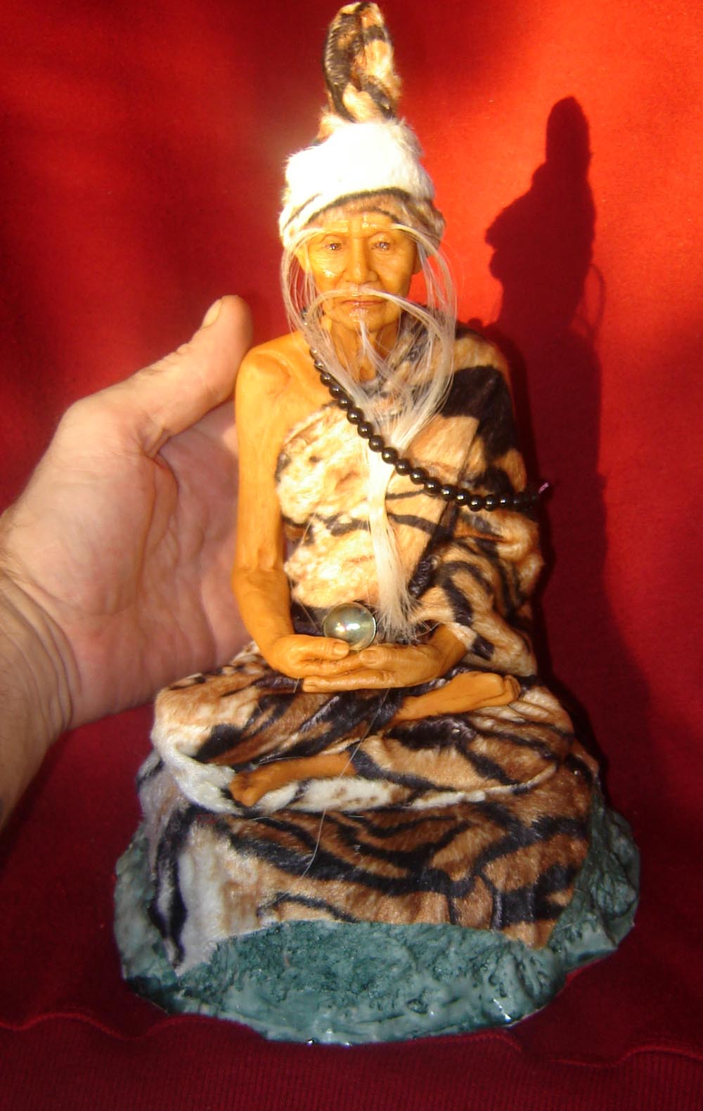 Pra Ruesi (Por Gae)  Boroma Kroo 12 inch high Bucha Statue - Wat Ratcha Nad Da/Asrom Por Taw Guwen  (resin)- free shipping