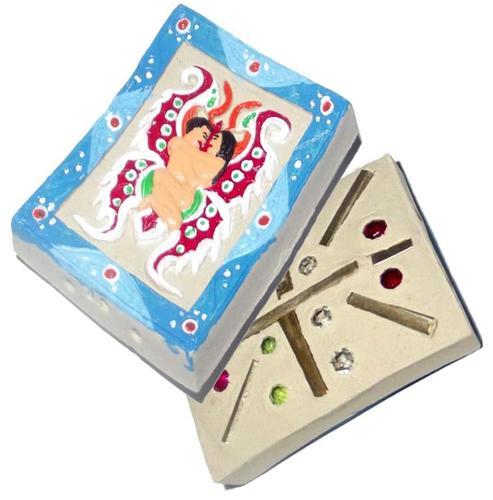 In Koo Plod Rak Ongk Kroo Pim A - Hand Painted 9 Takrut 12 Gems - Traimas 2556 BE - Kroo Ba Chay Chana