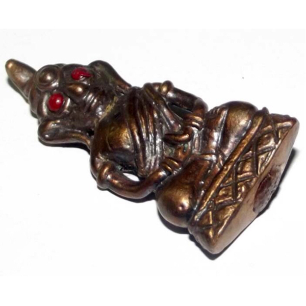 Pra Ngang Maha Sanaeh Amulet for Gambling and Seduction -  Wai Kroo 2555 BE - Ajarn Tong Teng