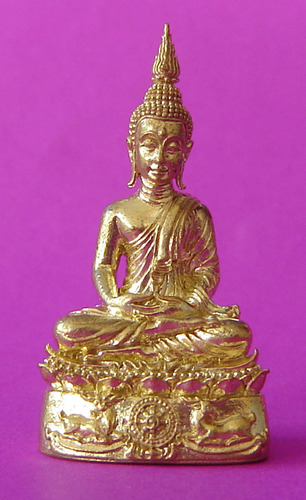 Pra Kring Niramit Choke - Nuea Tong Tip (Sacred Divine temple brass) - Niramit Choke edition - Luang Por Jaran - Wat Ampawan 2554 BE