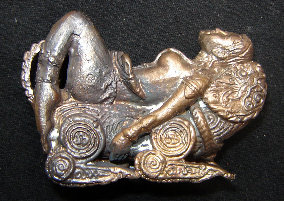 Bucha Size Palad Taep Paetch Payatorn Nang Lorm Rap Maha Sanaeh Deity - Luang Phu In - Wat Nong Meg (Surin) - 5.5 x 3.8 x 2Cm
