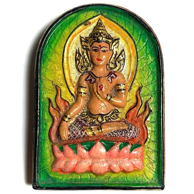 Pra Putta Nimit Pim Sum Gor 4 Takrut &amp; Ploi Sek Gem Yellow-Green Aura Red Flame Wai Kroo Wan Gerd 2549 BE Kroo Ba Krissana