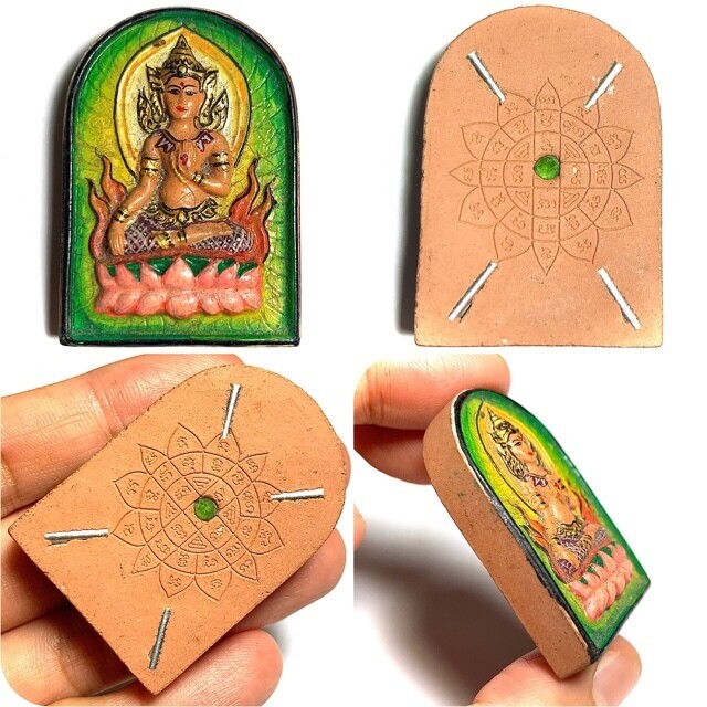 Pra Putta Nimit Pim Sum Gor 4 Takrut &amp; Ploi Sek Gem Yellow-Green Aura Red Flame Wai Kroo Wan Gerd 2549 BE Kroo Ba Krissana