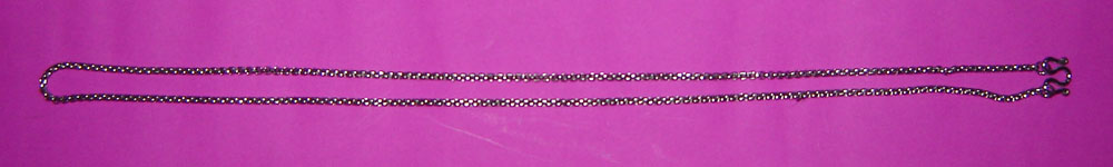 Stainless Steel Ladies Neck Chain for Amulets - fine gauge double link - for 1 single amulet 24 Inches long - price includes postage