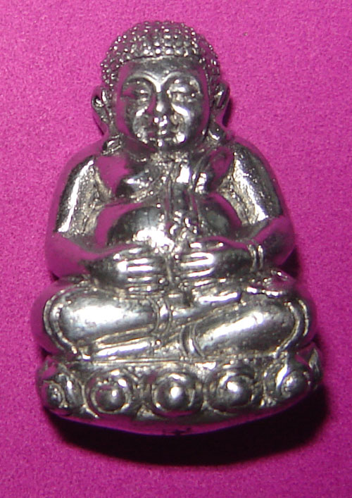 Pra Sangkajjai Wealthy Buddha - Nuea Rae Ngern Larn (Millionaire Mineral)  - Run Gathin Jao Sua 2554 BE - Por Tan Prohm - Wat Palanupap 2 x 2.7 Cm - Free Casing + Shipping Included #164