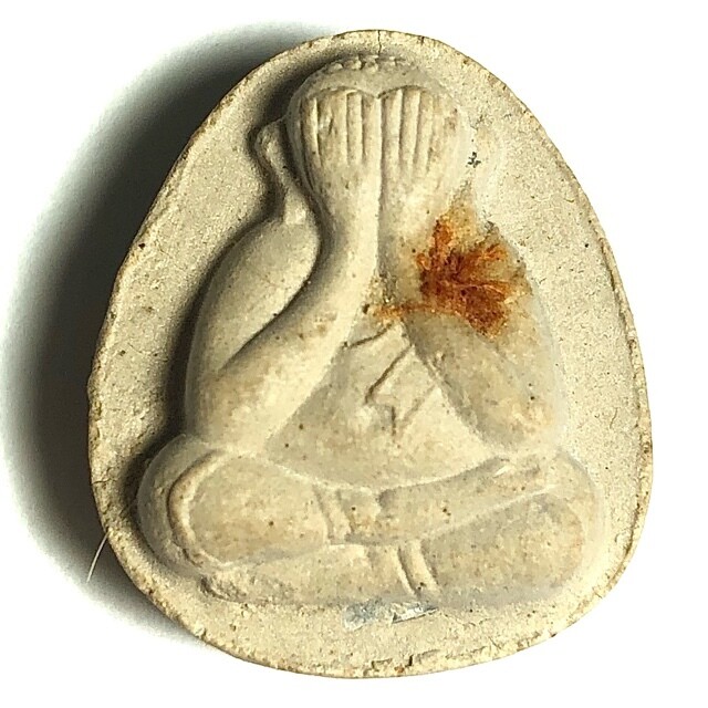 Pra Pid Ta Maha Lap Pim Lek Pong Puttakun Monks Hair Silver Takrut &amp; Monk Robe Luang Por Lae Circa 2535 BE