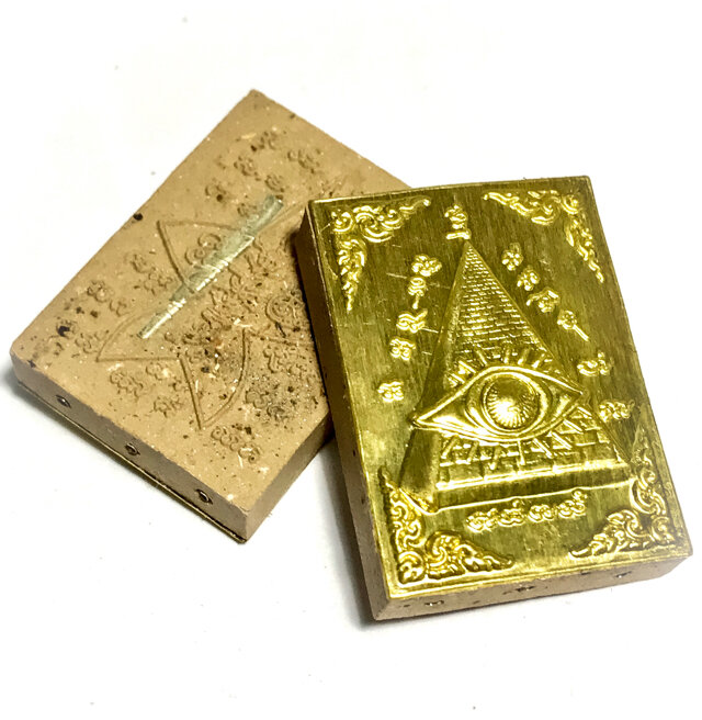 Duang Ta Pra Arahant Song Sap Badtiharn Yim Rap Sap Onk Kroo Nam Reuks Brass Image 4 Takrut Luang Phu Khaw Haeng Only 622 Made