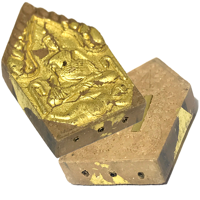 Khun Phaen Um Gai Bucha Kroo Sethee Rap Sap Pim A Only 122 Made Gold Leaf Blood Relics 5 Takrut Luang Phu Khaw Haeng