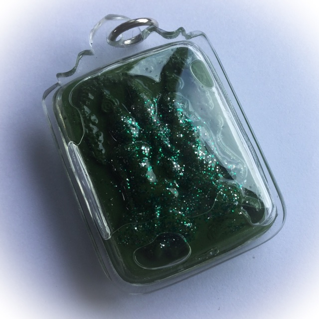 Khun Phaen Paetch Payatorn Riak Nang Rak Dtamrap Wicha Huk Nang Wua - Kama Sutra amulet - Green Prai Powders in Prai Oil - 9 Silver Takrut - Luang Phu Pan - Wat Wang Pae 2555 BE