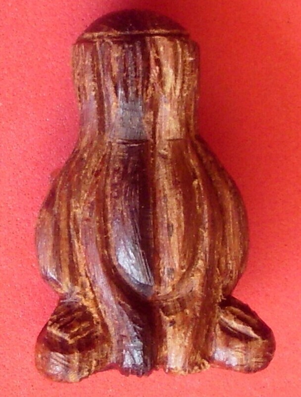 Pra Pid Ta Mai Koon (Mai Payung Gae) - Rare hand carved Pid Ta amulet from 2 sacred Woods with solid silver Tagrud Ngern Sethee collectors set - Pra Ajarn Ji Somdjidto
