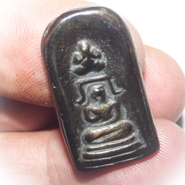 Pra Somdej + Pra Pid Ta Buddha Amulet - Nuea Lek Lai Nam Neung See Peek Malaeng Tap - Pure Lek Lai - Luang Por Huan - Wat Putai Sawan 2548 BE