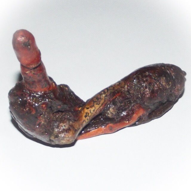 Palad Khik Mai Ga Fak Rak-Yom Jarn Mer - Sacred Tree Branch Phallics with Khom Spell Inscription Hand Inscribed by Luang Por Prohm Wat Ban Suan