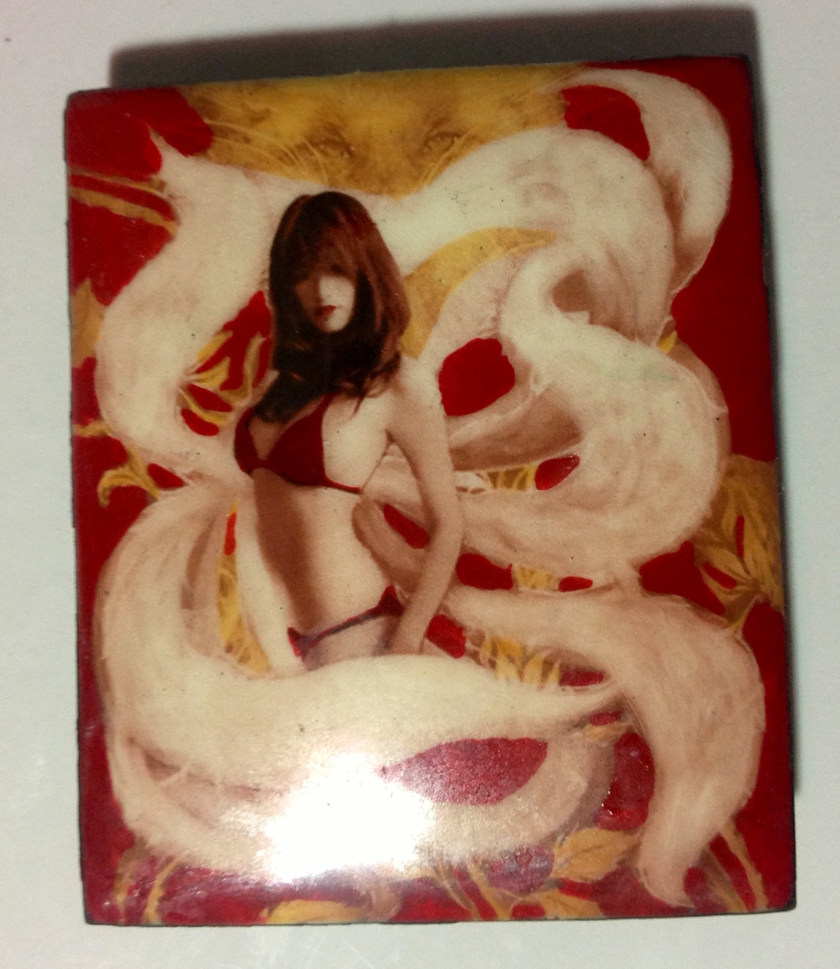 9 Tails Fox Succubus Super-Jumbo size Ongk Kroo 4 Takrut, Giant Ploi Sek Gem, 18 Gems, 4 Pearls, 2 Ninetail Fox Coins, Prai Oil, 1 Butterfly King - Luang Phu In