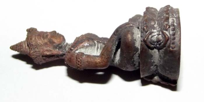 Pra Kring Dhammika Racha 4 x 2 Cm - Nuea Nava Loha Pork Phiw - Sethee Nang Paya 2556 BE Edition - Wat Nang Paya