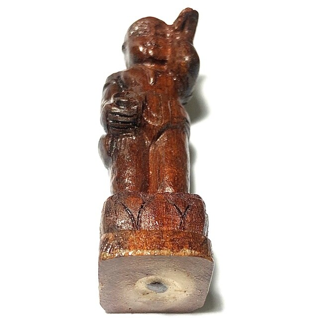 Kumarn Tong statue 9 Cm Takian wood powder filled 3 Months Soaked in Nam Man Prai - Pra Ajarn Supasit Wat Bang Nam Chon