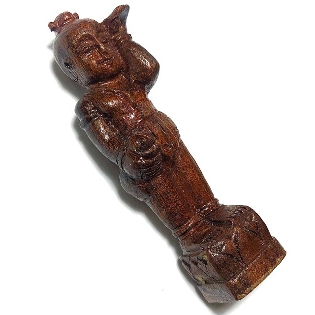 Kumarn Tong statue 9 Cm Takian wood powder filled 3 Months Soaked in Nam Man Prai - Pra Ajarn Supasit Wat Bang Nam Chon