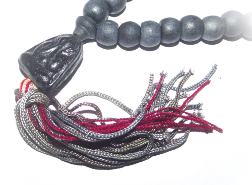 Prakam Wan Saksit 108 Herbal Powder Bead Rosary with Pra Pid Ta Nuea Wan Amulet - Luang Por Prohm Wat Ban Suan 2554 BE