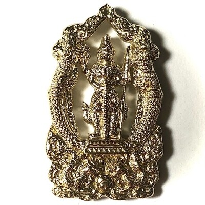 Rian Chalu Taw Waes Suwan Nang Pan (2 sided Special Gammagarn Edition) - Nuea Albaca (Silver Alloy) - Wat Na Meru (Ayuttaya) Blessed by Ajarn Ord and 96 Guru Monks