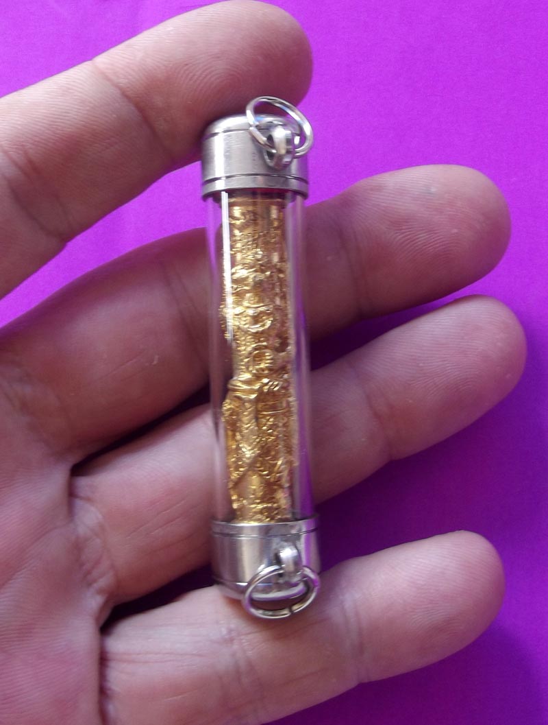 Takrut Lor Hanuman Jab Hlak Sip Gorn Song Rit (10 arms Hanuman grabbing pillar - Keeper of Justice and Peace, Weapon Protector - Police Amulet) - Pra Ajarn Pakorn - Wat Tham Pha Daen (Sakon Nakorn)