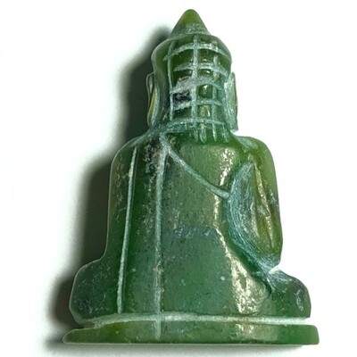 Pra Put Hyok Real Jade Buddha Amulet 2536 BE Luang Por Wiriyang Wat Dhamma Mongkol