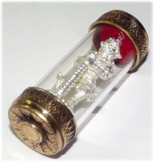 Taw Waes Suwan Gae Pi Chong Edition 2555 BE - Nuea Galai Ngern - Sacred Silver with Powders in Base - Luang Por Foo - Wat Bang Samak