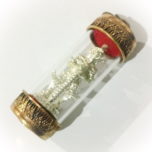 Taw Waes Suwan Gae Pi Chong Edition 2555 BE - Nuea Galai Ngern - Sacred Silver with Powders in Base - Luang Por Foo - Wat Bang Samak