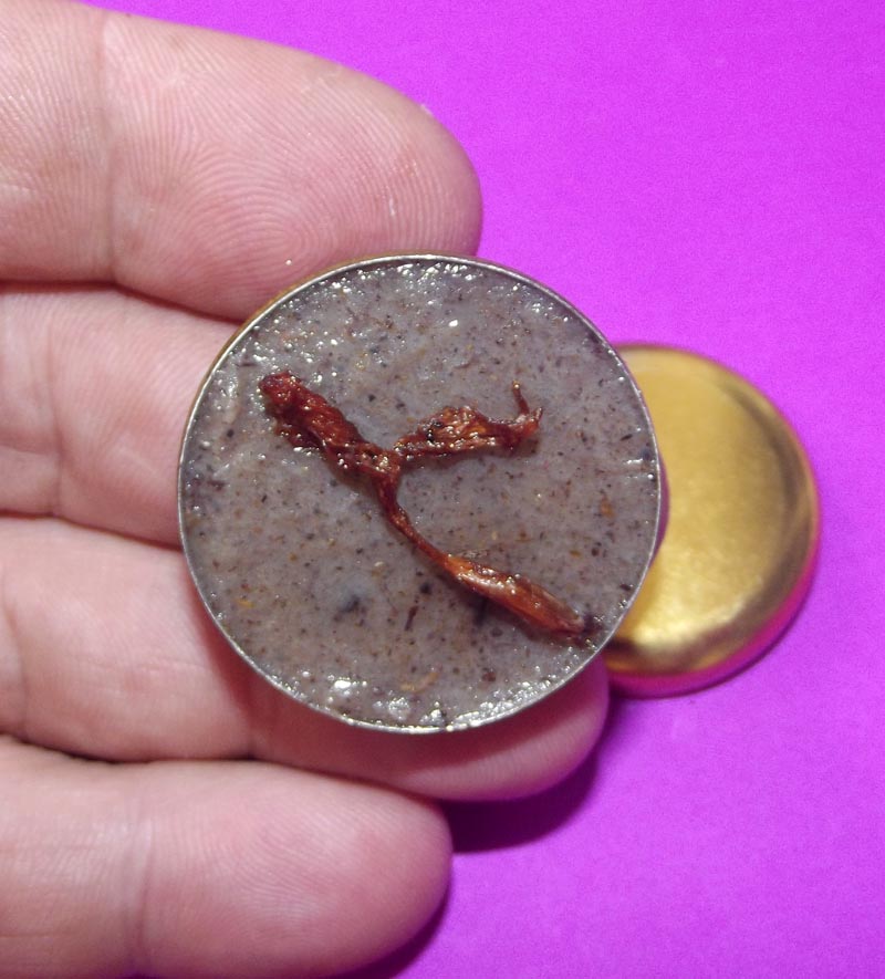 See Pherng Maha Hlong Maha Sanaeh Ud Wan Dork Tong - Metta Balm with Sacred Golden Flower Herb - Phu Mor Nak Paetch Saeng Keow 2545 BE (5 Gram Lid)