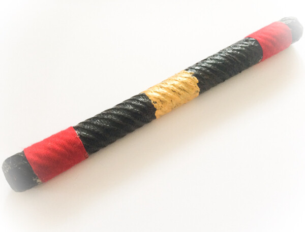 Takrut Maha Jakkapat Dtak Chueak Long Rak Mad Daay Daeng Akom Kong Grapan Amulet, Red Satin Yant Bag - 9 Inches - Ajarn Plien - Wat Don Sala
