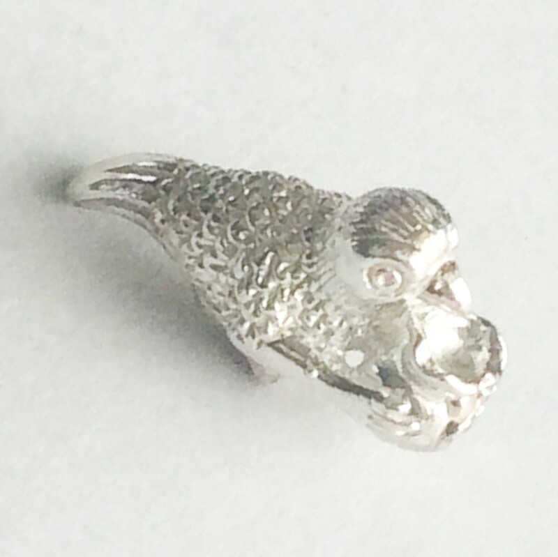 Sariga Pak Pra Ruang Dtua Kroo - Solid Silver Celestial Magpie with Thung Maha Pokasap Treasure Sack - Kroo Ba Kam Bpeng