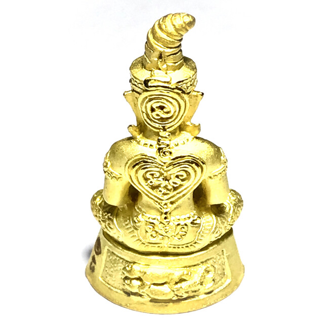 Pra Ngang Jao Sanaeh Ongk Kroo Nuea Loha Aathan Ta Tong Sacred Powders in Base 1 Takrut 3 Gems Only 499 Made Taep Noi Roi Lan Centenary Edition - Kroo Ba Or