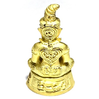 Pra Ngang Jao Sanaeh Ongk Kroo Nuea Loha Aathan Ta Tong Sacred Powders in Base 1 Takrut 3 Gems Only 499 Made Taep Noi Roi Lan Centenary Edition - Kroo Ba Or