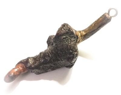 Palad Khik Mai Ga Fak Rak Koon - 5 Inches - Sacred Tree Phallic with Khom Spell Inscription Hand Inscribed by Luang Por Prohm Wat Ban Suan