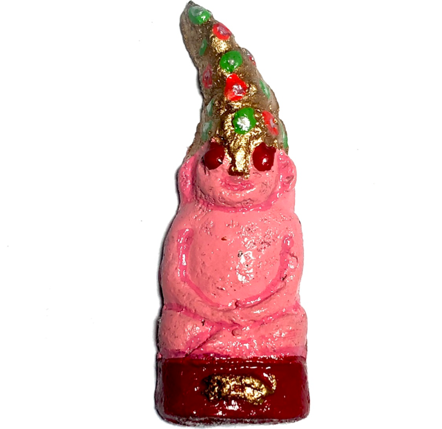 Paya Ngang Song Krueang Maha Sanaeh (hand painted) Fang Graduk Phii (ghost bone insert) Jarn Yant Sanaeh (hand inscription) - Pra Ajarn Somchart Barimudto - Wat Huay Nong (Lopburi)