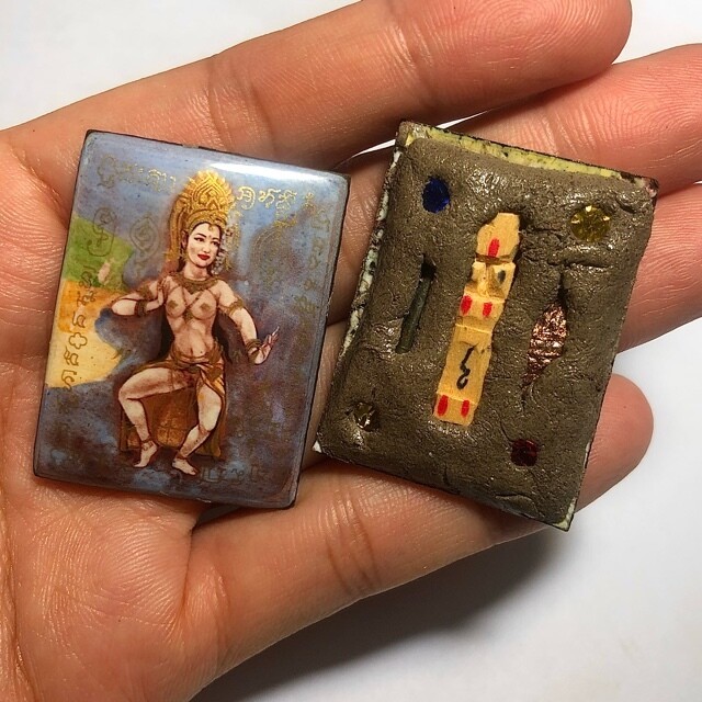 Mae Gamon Tip Lady of the Lilies Lakshmi Deity Love & Mercy Charm Locket 4 Ploi Sek, Takrut, Chanuan Aathan + Mae Ga Hlong - Ajahn Jiam Rit Kong