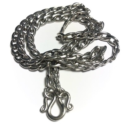 Stainless Steel Neck Chain for Amulets - flat single link - for single amulet attachment - 25 Inches long - price includes postage