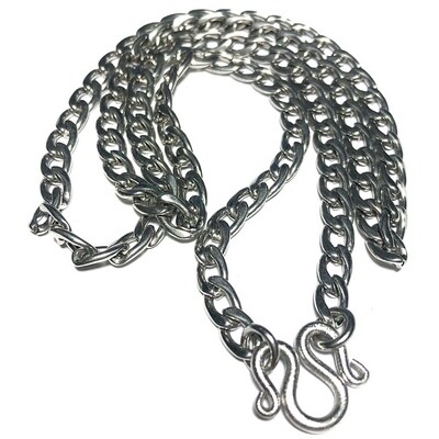 Stainless Steel Neck Chain for Amulets - flat single link - for single amulet attachment - 25 Inches long - price includes postage
