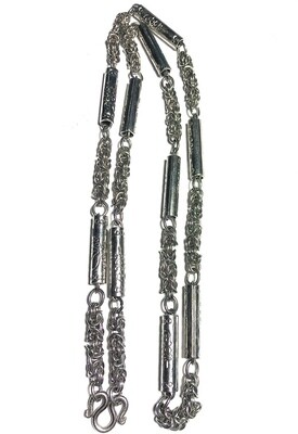 Stainless Steel Neck Chain for Amulets - thick gauge with Sacred Yant and Khom spells - from 1 to 5 amulets attachable 26 Inches long