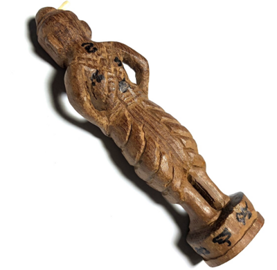 Kumarn Tong Mai Saksit Sacred Deva Inhabited Takian Wood Hand Spell Inscription Pra Ajarn Supasit Wat Bang Nam Chon