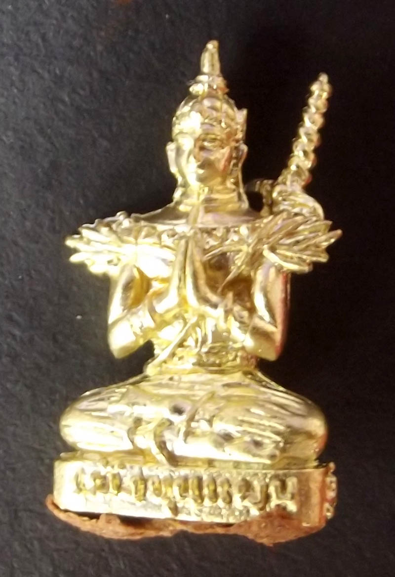 Khun Phaen Sagod Nang Loi Ongk Statuette 2.2 x 1.5 Cm - Nuea Tong Chanuan Ud Pong Prai - Ajarn Meng Khun Phaen 2551 BE