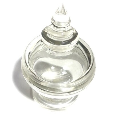 Phob Banju Pra That Song Chedi - Relics Container - Transparent Acrylic Chedi Form - Size 4 - Registered Airmail Delivery included - 5 Cm Wide x 8 Cm High