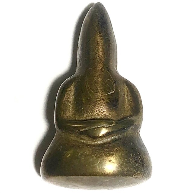 Pra Put See Tong Pla Hlai Gold-Green Lek Lai Buddha 2548 BE Hand Inscribed Luang Por Huan Wat Putai Sawan