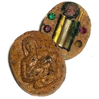 Mae Hoeng Prai Takian Tong Ongk Kroo Pim A Nuea Pong Prai Luan 3K Takrut 1 Solid Gold Takrut, 4 Ploi Sek & Vishnu Chakra Pra Ajarn Oe