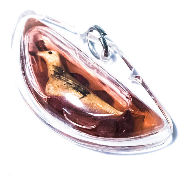 Sariga Hlong Rang Celestial Magpie in Nam Man Prai Taep Ranjuan, Met Maglam, Takrut, Sincana Cord &amp; Wealth Gems - Luang Ta Ruam