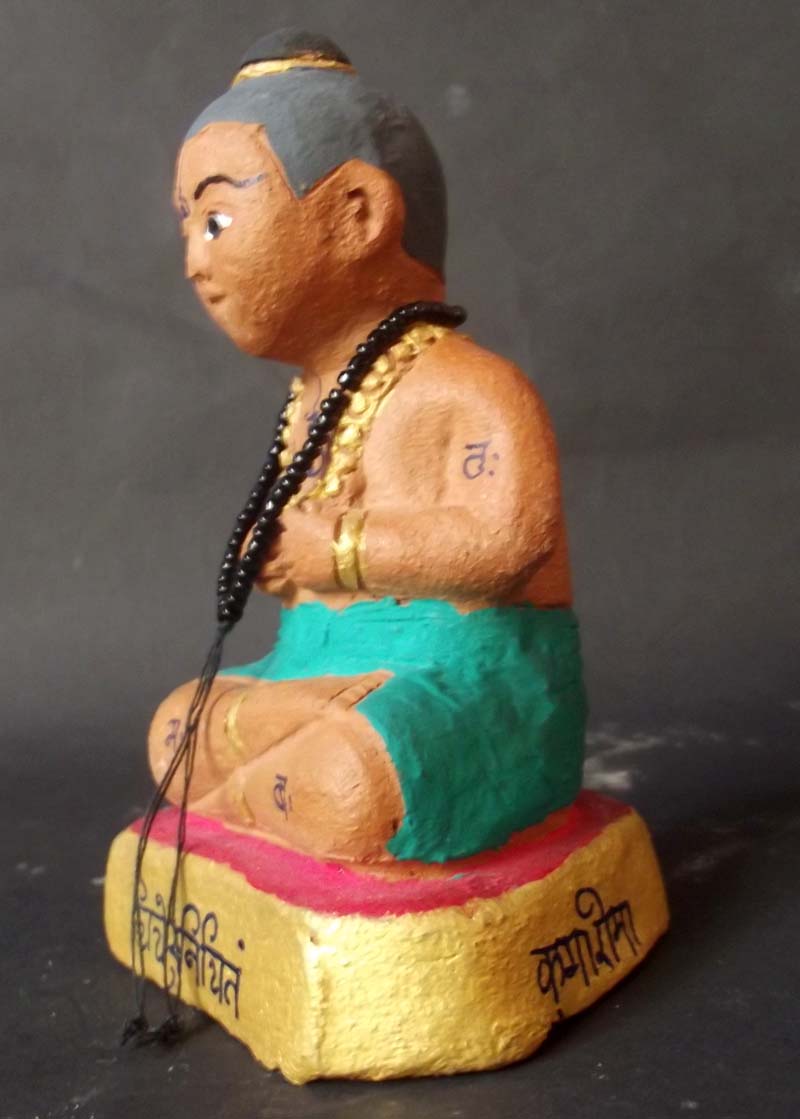 Kumarn Tong Jom Khamang Waet (Sorceror Kumarn) 2.5 Inches Wide x 4 Inches high Bucha statue for Good Business, Luck in Gambling, Promotion Seeking and Acquire Riches - Pra Ajarn Taep Pongsawadarn