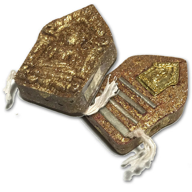 Khun Phaen Prai Jantra Nuea Dork Tong Gaew Puang Mani 4 Silver Takrut Fang Khun Phaen Jiw Only 199 Made Luang Phu Yen 2560 BE