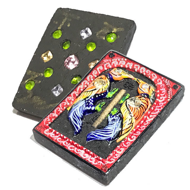 Taep Sariga Koo Ongk Kroo Pim Klang Black Necromantic Powders Takrut Sanaeh 17 Ploi Sek Gems Wai Kroo 2551 BE Only 54 Made Kroo Ba Beng