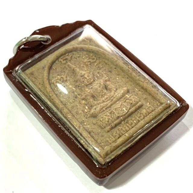 Pra Pong Gaew Morakot Hlang Roop Muean Emerald Buddha with LP Moon Nuea Maha Wan Fang Takrut 2 Blessings Wat Weluwan &amp; Wat Pha None Mueang