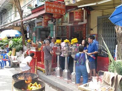 The Chinese Shrine to the two Monkey deities of Wat Sam Jeen