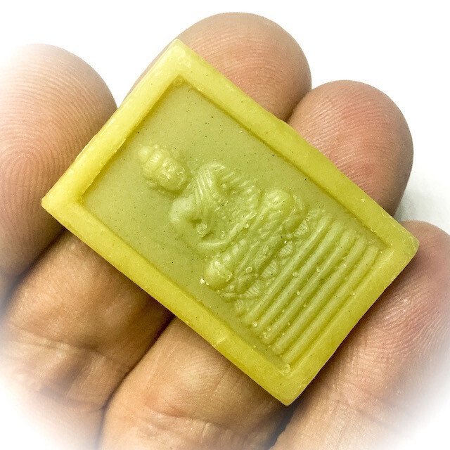 Pra Somdej Tian Chai made from Victory Candle Wax From Buddha Abhiseka Ceremony - Luang Por Jaran Wat Ampawan